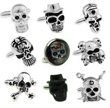 Vintage Skeleton Skull Copper Cufflinks 11 Styles