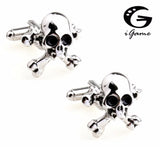 Vintage Skeleton Skull Copper Cufflinks 11 Styles