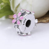 925 Silver Daisy Dangle Charm for Bracelets