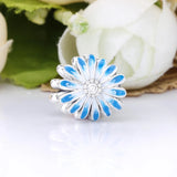 925 Silver Daisy Dangle Charm for Bracelets