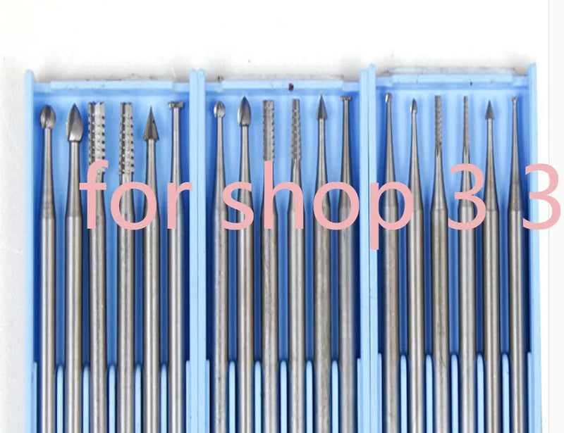 Dental Steel Burs Stone Set 2.35mm Shank 6pcs