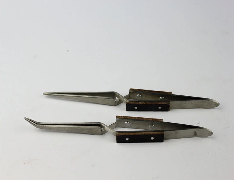 Curved Fiber Self-Lock Welding Tweezers Solding Tweezers
