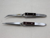 Curved Fiber Self-Lock Welding Tweezers Solding Tweezers
