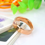 Rose Tungsten Couple Wedding Rings Size 4-14