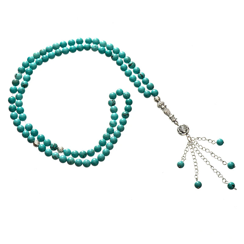 6mm Synthetic Turquoise Stone Prayer Beads for Rosary Bracelets