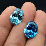 Synthetic Sapphire Round Cut Sea Gems Stone Corundum Stone for Jewelry