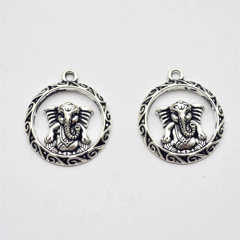 100pcs Tibetan Silver Elephant Charms Pendants for DIY Necklace and Bracelets