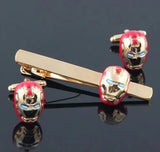 Superheroes Tie Clip & Cufflinks Set Brass Material