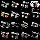 Superheroes Tie Clip & Cufflinks Set Brass Material
