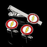 Superheroes Tie Clip & Cufflinks Set Brass Material