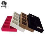 Velvet Jewelry Display Tray 8 Grids Organizer Box