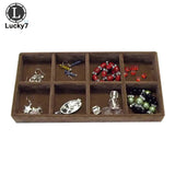 Velvet Jewelry Display Tray 8 Grids Organizer Box