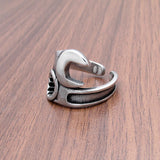 Vintage Stainless Steel Biker Mechanic Wrench Ring Jewelry