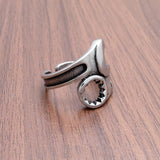 Vintage Stainless Steel Biker Mechanic Wrench Ring Jewelry
