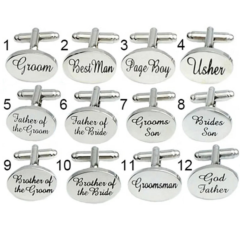 Wedding Cufflinks Wholesale&retail 12 Designs Silver Copper Material
