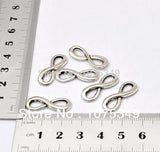 300PCS Silver Tone 8 Infinity Symbol Eternity Sign Charm Pendants
