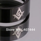 8MM Freemason Masonic Pipe Tungsten Carbide Ring US Size 6-13