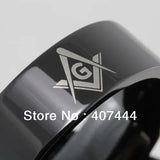 8MM Freemason Masonic Pipe Tungsten Carbide Ring US Size 6-13