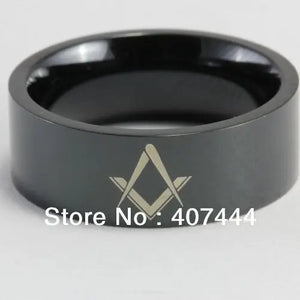 8MM MASONIC Pipe Men's Tungsten Ring SIZE 6-13