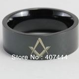 8MM MASONIC Pipe Men's Tungsten Ring SIZE 6-13