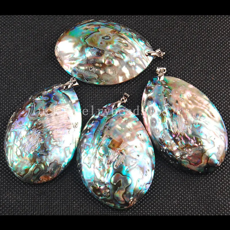 4pcs New Zealand Abalone Shell Art Pendant Bead C3489