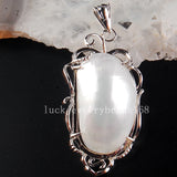 Mother of Pearl Shell Oval Pendant Bead C3783