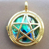 25mm Abalone Shell Round Art Pendant Bead 1pcs WFH753