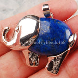 Lapis Lazuli Elephant Pendant Bead C3716