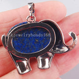 Lapis Lazuli Elephant Pendant Bead C3716