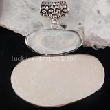 Mother of Pearl Abalone Shell Oval Pendant Bead C3770