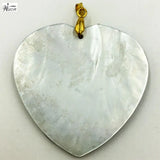 Mother of Pearl Shell Heart Pendant Bead WFH587