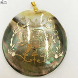 Mother of Pearl Shell Heart Pendant Bead WFH587