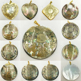 Mother of Pearl Shell Heart Pendant Bead WFH587