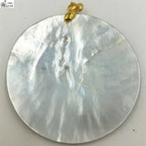 Mother of Pearl Shell Heart Pendant Bead WFH587