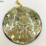 Mother of Pearl Shell Heart Pendant Bead WFH587