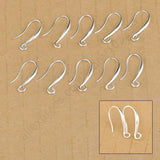 925 Sterling Silver Hook Earring Pinch Smooth Ear Wires