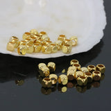 30pcs 4mm Gold Cube Square Shape Spacers Beads for Jewelry Findings