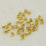 30pcs 4mm Gold Cube Square Shape Spacers Beads for Jewelry Findings