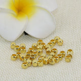 30pcs 4mm Gold Cube Square Shape Spacers Beads for Jewelry Findings