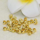 30pcs 4mm Gold Cube Square Shape Spacers Beads for Jewelry Findings