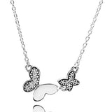 Lucky Four-Leaf Clover Chain Necklace Choker Pendant 925 Silver