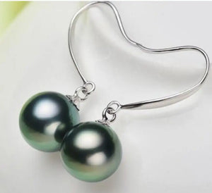 10-11mm Tahitian Pearl Earrings 925S