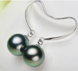10-11mm Tahitian Pearl Earrings 925S