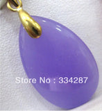 Green/Purple Jade Bead Pendant Necklace
