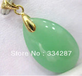 Green/Purple Jade Bead Pendant Necklace