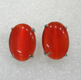 Red Opal Bead Earrings for Women