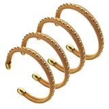 4pcs Dubai Bangle Openable Ethiopian Bracelet Wedding Jewelry