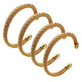 4pcs Dubai Bangle Openable Ethiopian Bracelet Wedding Jewelry