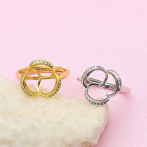 Adjustable Ring Mountings for Pearls Crystal Agate