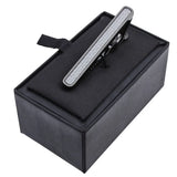 Gun Plated Carbon Fiber Tie Clip High Clasp Skinny Tie Bar